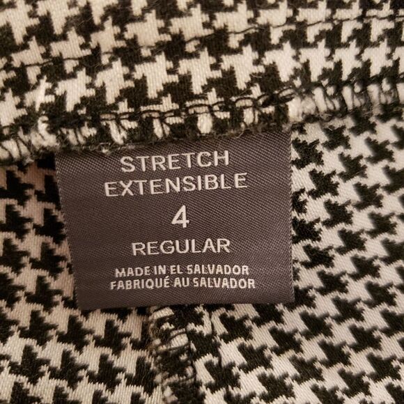 Van Heusen Houndstooth Ankle Zip Pants Sz 4 - Picture 5 of 7